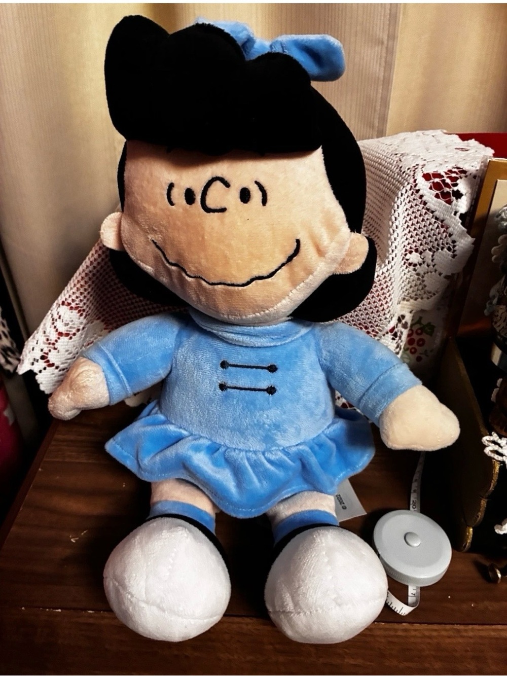 Peanuts Lucy Blue Plush Character Doll Kids Toy Soft